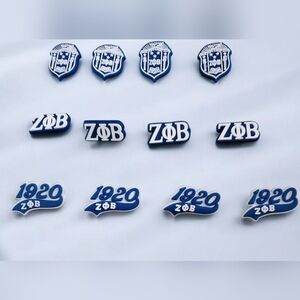 Zeta Phi Beta Sorority Croc Charms